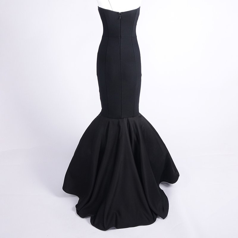 Strapless Mermaid Cutout Evening Gown H6656