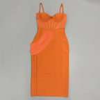 Strapless Mesh Panel Bodycon Dress H6455