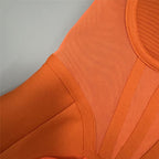 Strapless Mesh Panel Bodycon Dress H6455