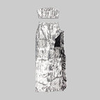 Strapless Metallic Ruffle Maxi Dress H5732