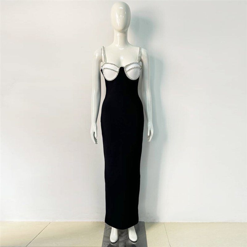 Strapless Pearl Trim Mermaid Gown H6523
