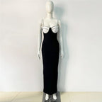 Strapless Pearl Trim Mermaid Gown H6523