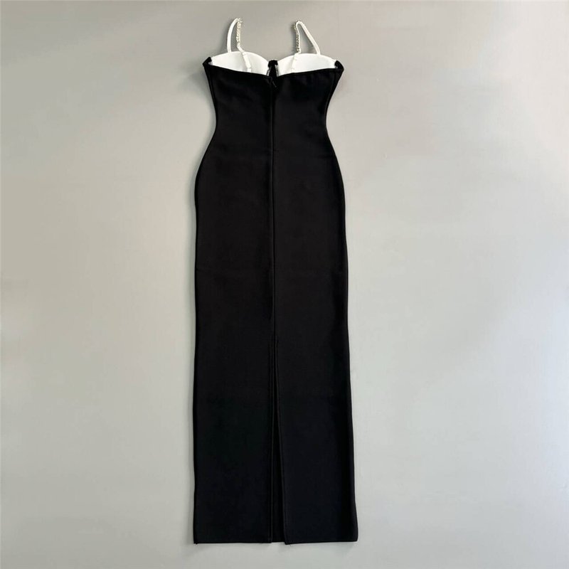 Strapless Pearl Trim Mermaid Gown H6523