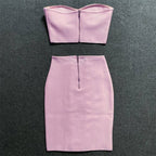 Strapless Pink Corset Mini Dress H5943