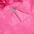 Strapless Pink Floral Cutout Midi Dress H6057