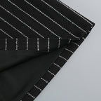 Strapless Pinstripe Bandage Mini Dress H6595
