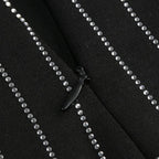 Strapless Pinstripe Bandage Mini Dress H6595