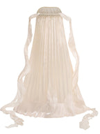 Strapless Pleated Satin Gown with Flowing Ribbon H7104
