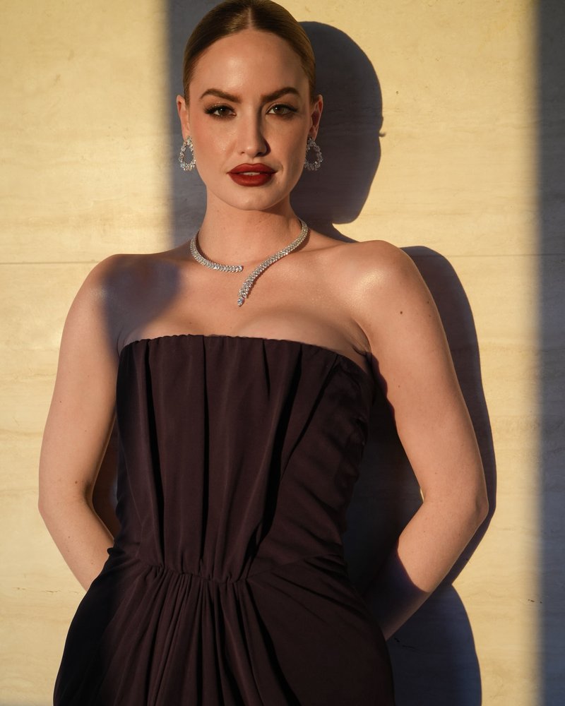 Strapless Pleated Satin Maxi Dress H7129