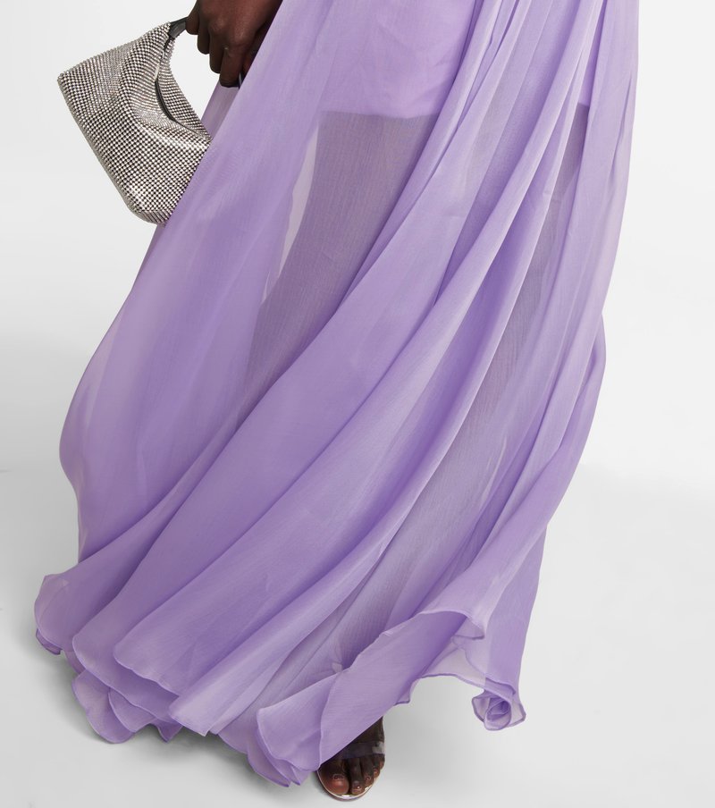 Strapless Purple Cutout Maxi Dress H5990