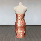 Strapless Red Corset Bandage Dress H6079