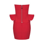 Strapless Red Corset Mini Dress H5820