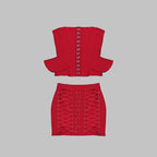Strapless Red Corset Mini Dress H5820