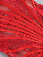 Strapless Red Lace Corset Mini Dress H6187