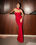 Strapless Red Mermaid Gown H6378