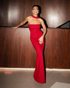 Strapless Red Mermaid Gown H6378