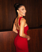 Strapless Red Mermaid Gown H6378
