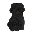 Strapless Red Rose Embellished Mini Dress H6051