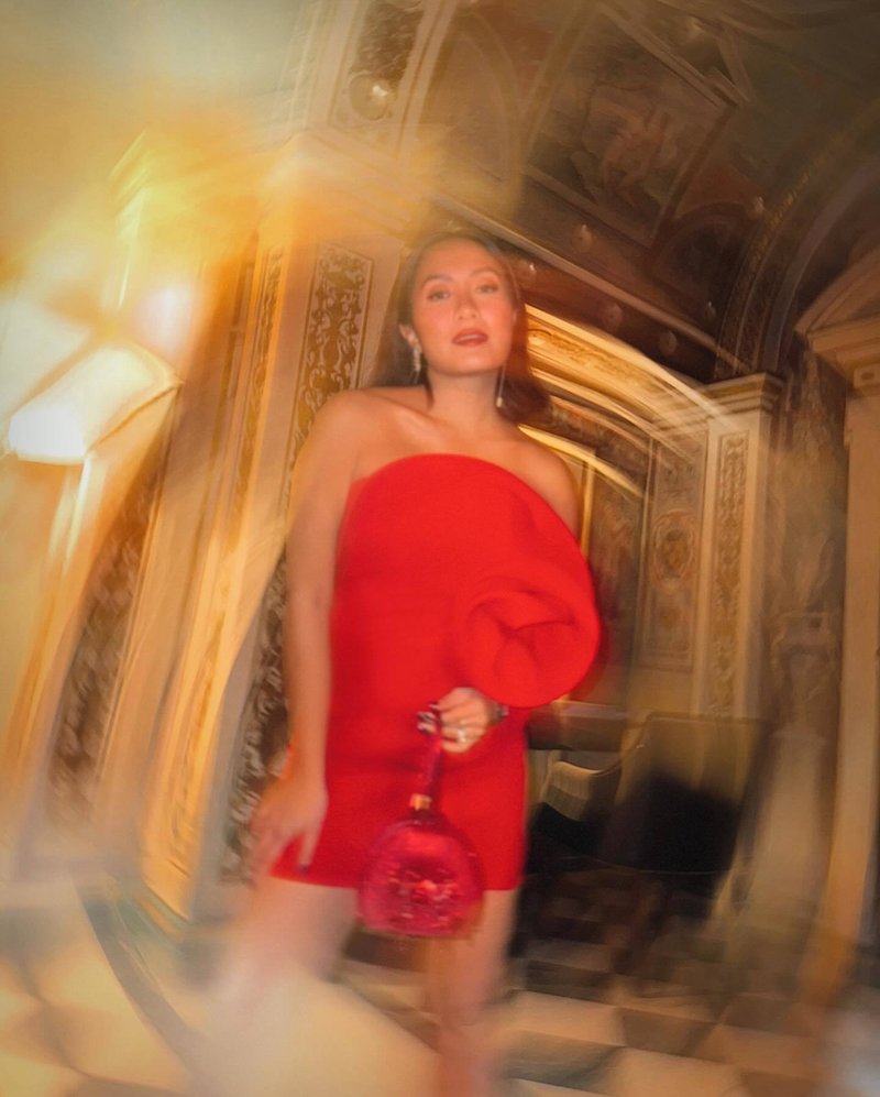 Strapless Red Ruffle Bandage Dress H6519