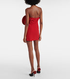 Strapless Red Ruffle Bandage Dress H6519