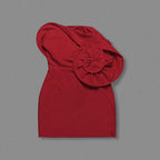 Strapless Red Ruffle Bandage Dress H6519