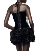 Strapless Red Ruffle Corset Mini Dress H6704