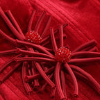 Strapless Red Ruffle Corset Mini Dress H6704