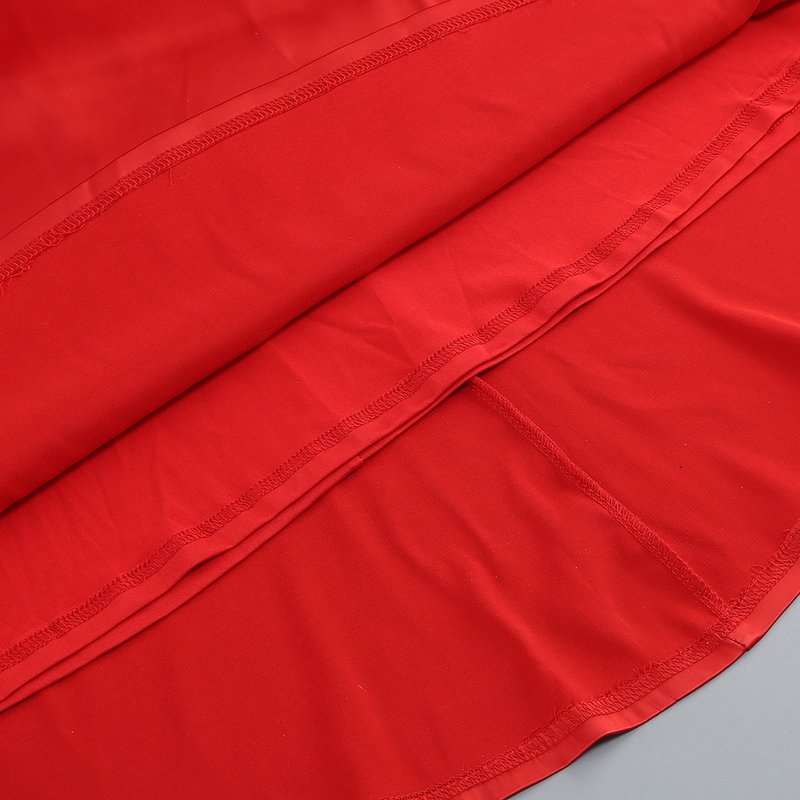 Strapless Red Satin Mermaid Gown H6559
