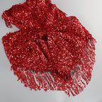 Strapless Red Sequin Fringe Mini Dress H6264
