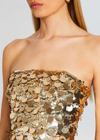 Strapless Red Sequin Mini Dress H6206