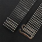 Strapless Rhinestone Bandage Midi Dress H6239