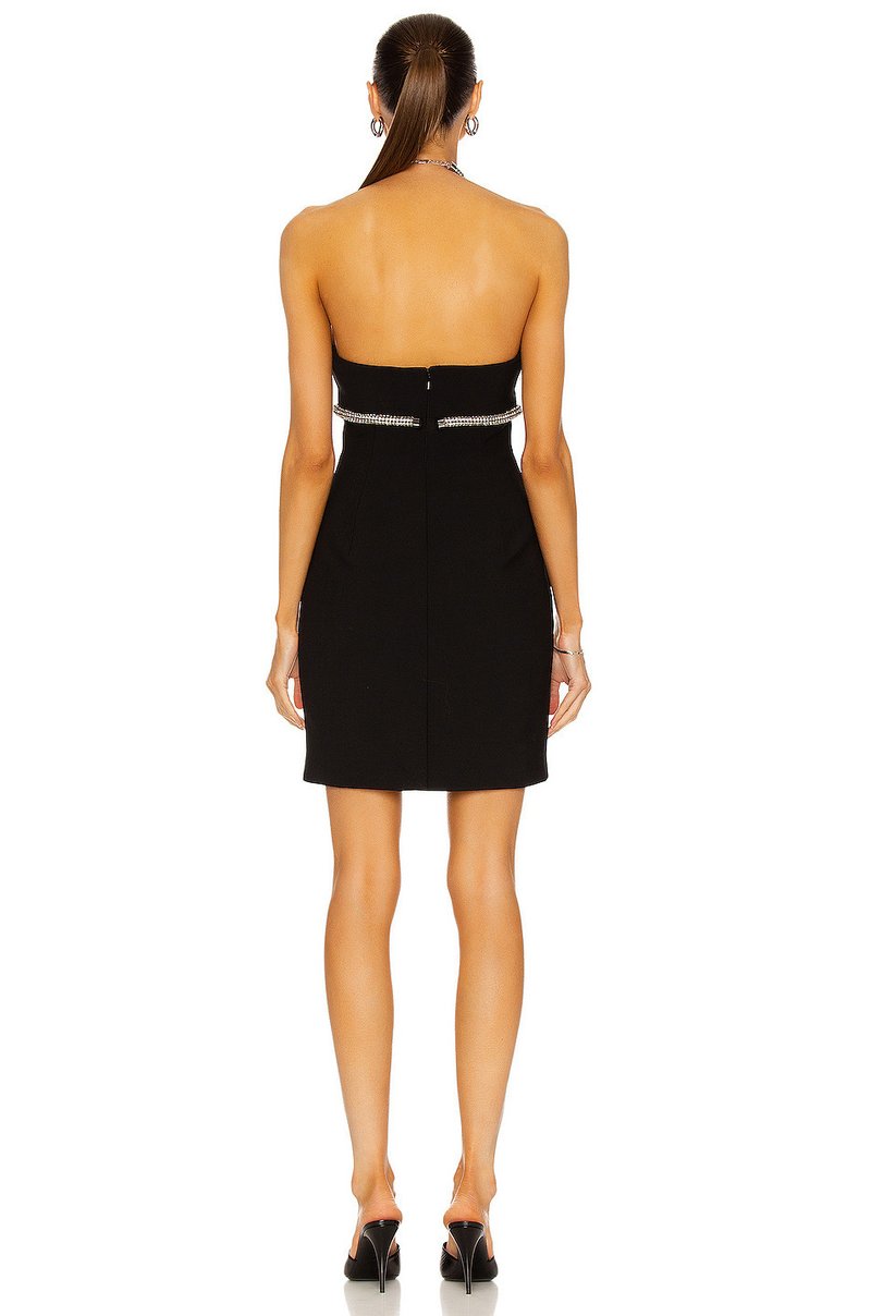 Strapless Rhinestone Bandage Mini Dress H3917