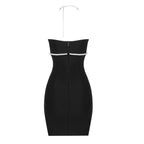 Strapless Rhinestone Bandage Mini Dress H3917