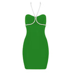 Strapless Rhinestone Bandage Mini Dress H3917