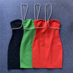 Strapless Rhinestone Bandage Mini Dress H3917