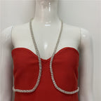 Strapless Rhinestone Bandage Mini Dress H3917