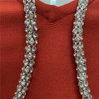 Strapless Rhinestone Bandage Mini Dress H3917