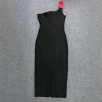 Strapless Rose Appliqué Bandage Dress H6224