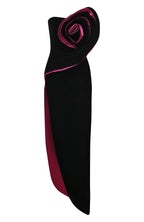 Strapless Rose Appliqué Maxi Dress H6350