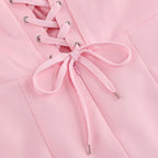 Strapless Rose Applique Mini Dress H6056