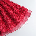 Strapless Rose Applique Mini Dress H6636
