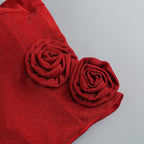 Strapless Rose Applique Two-Piece Set H6767