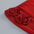 Strapless Rose Applique Two-Piece Set H6767