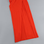 Strapless Ruched Slit Maxi Dress H6055