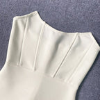 Strapless Ruffle Asymmetrical Gown H6371