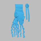 Strapless Ruffle Asymmetrical Midi Dress H6016