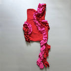 Strapless Ruffle Asymmetrical Mini Dress H6540