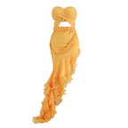 Strapless Ruffle High-Low Gown H6257