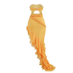 Strapless Ruffle High-Low Gown H6257