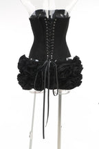Strapless Ruffle Mini Dress H6513